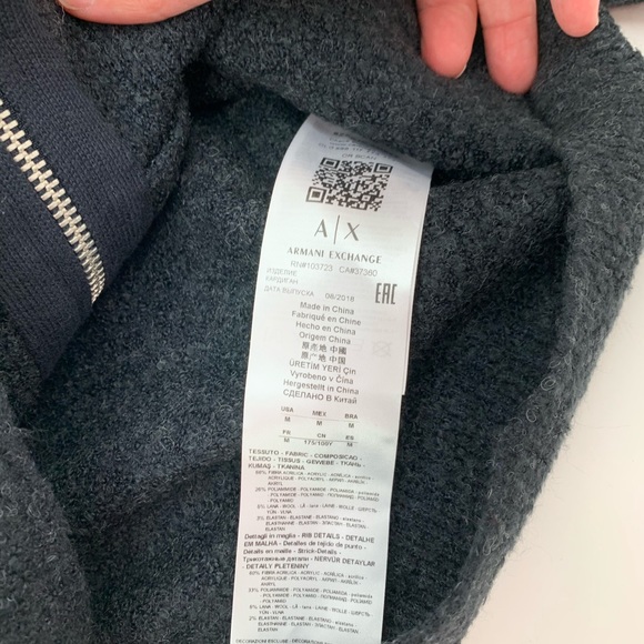 Armani Exchange Men’s Lightweight Hoodie Medium - Picture 6 of 8